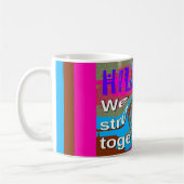 Retro USA Stronger Together Abstrakt Art Print Kaffeetasse (Links)