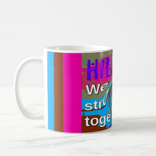 Retro USA Stronger Together Abstrakt Art Print Kaffeetasse (Links)