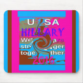 Retro USA Stronger Together Abstrakt Art Print Mousepad (Vorne)
