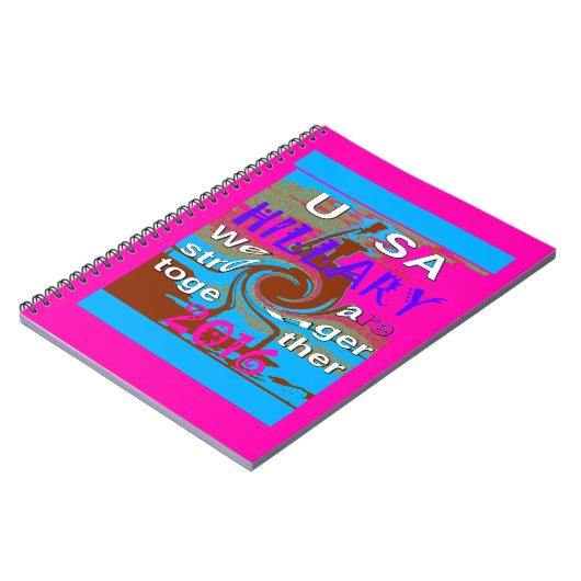 Retro USA Stronger Together Abstrakt Art Print Notizblock (Linke Seite)
