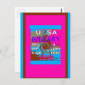 Retro USA Stronger Together Abstrakt Art Print Postkarte (Vorne/Hinten)