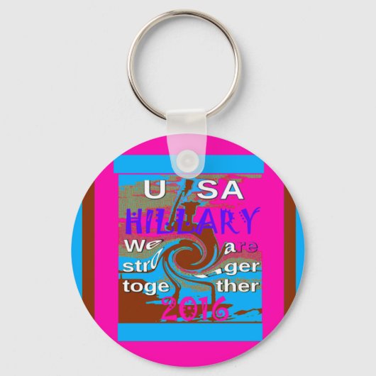 Retro USA Stronger Together Abstrakt Art Print Schlüsselanhänger (Vorderseite)