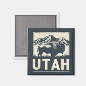 Retro Utah Magnet (Vorderseite/Rückseite)