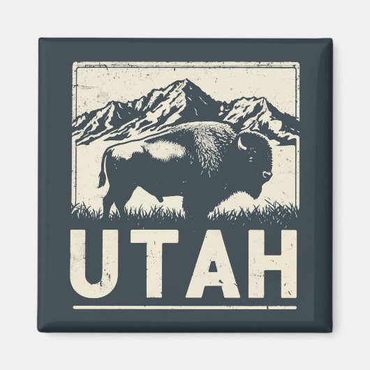 Retro Utah Magnet (Vorne)