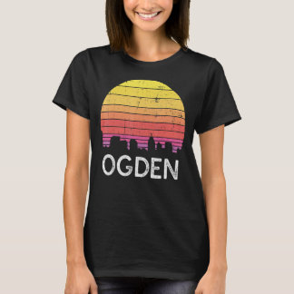 Retro Utah Ogden Skyline Vintage urbane Gebäude T-Shirt