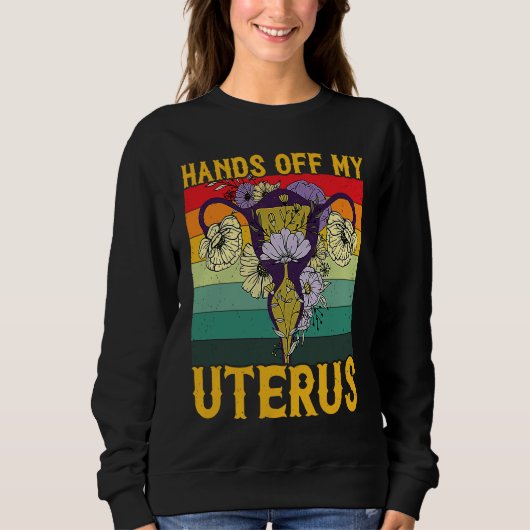 Retro Uterus Support Hysterectomy Recovery Product Sweatshirt (Vorderseite)