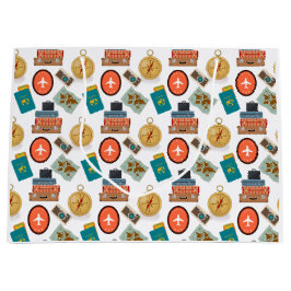 Retro Vacation Travel Themed Geschenktasche Große Geschenktüte