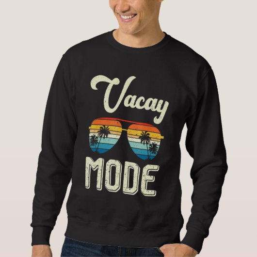 Retro Vacay Mode Beach Sonnenbrille Sommer Sweatshirt (Vorderseite)