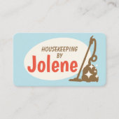 Retro Vacuum House Cleaner Service Business Card Visitenkarte (Vorderseite)