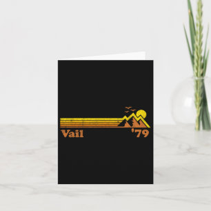 Retro Vail Ski Resort Colorado Snowboard Mountain Karte