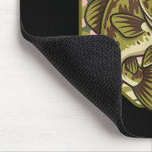 Retro Valentine B Fishing Camo Fisherman Valentine Mousepad (Ecke)