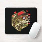 Retro Valentine B Fishing Camo Fisherman Valentine Mousepad (Mit Mouse)