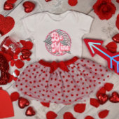 Retro Valentine Baby Strampler