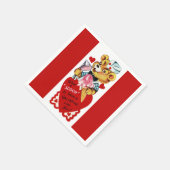 Retro Valentine Bär und Eiscreme Papier Napkin Serviette (Ecke)