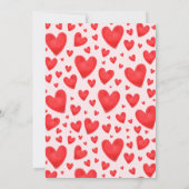 Retro Valentine Bridal Shower Red Pink Einladung (Rückseite)