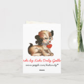 Retro Valentine Card für Kinder Feiertagskarte (Rückseite)