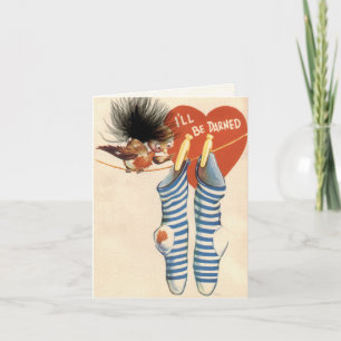 Retro Valentine Card für Kinder Feiertagskarte