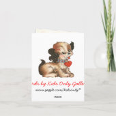 Retro Valentine Card für Kinder Feiertagskarte (Rückseite)