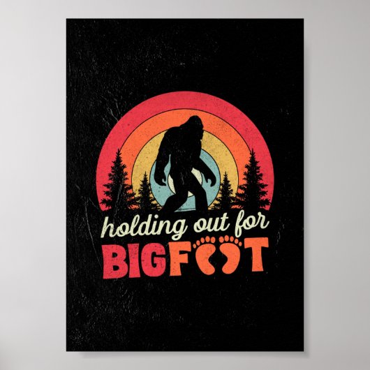 Retro Valentine Day-Geschenk für Bigfoot Poster (Vorne)