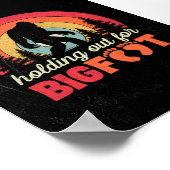 Retro Valentine Day-Geschenk für Bigfoot Poster (Ecke)