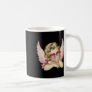 Retro Valentine Day Hecht Pilze Kupiden blasen Bu Kaffeetasse