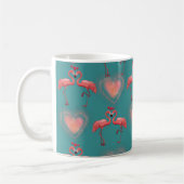 Retro Valentine Flamingo Tasse (Links)