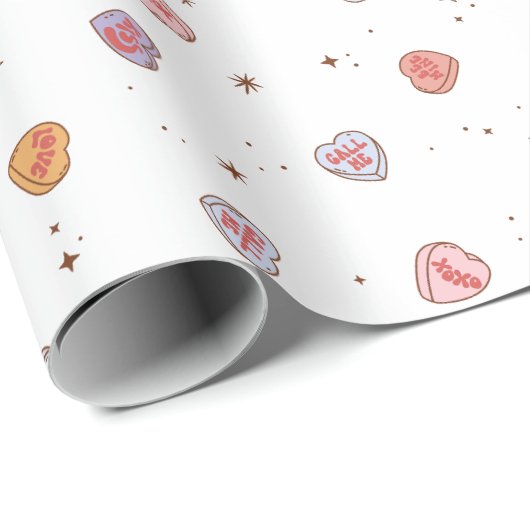 Retro Valentine Geschenkpapier (Rolleneckpunkt)