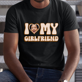 Retro Valentine Heart Foto I Liebe Meine Freundin T-Shirt