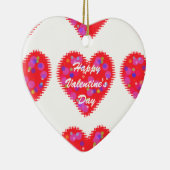 Retro Valentine Hearts Keramik Ornament (Rechts)