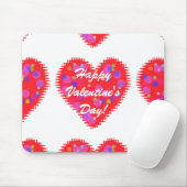 Retro Valentine Hearts Mousepad (Mit Mouse)