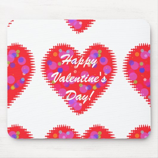 Retro Valentine Hearts Mousepad (Vorne)