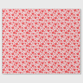 Retro Valentine Hearts Wedding Red Pink Geschenkpapier (Flach)