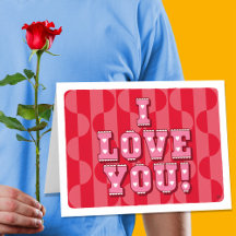 Retro Valentine I Liebe Sie