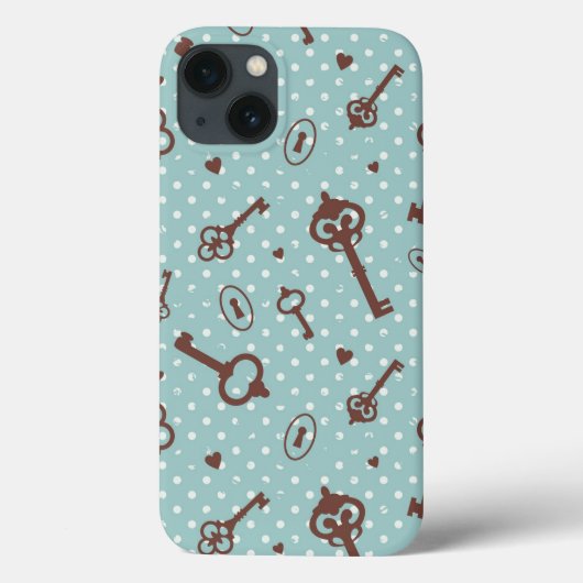 Retro Valentine Keys Case-Mate iPhone Hülle (Rückseite)