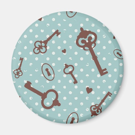 Retro Valentine Keys Magnet (Vorne)