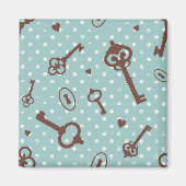 Retro Valentine Keys Magnet (Vorne)