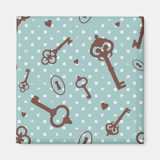 Retro Valentine Keys Magnet (Vorne)