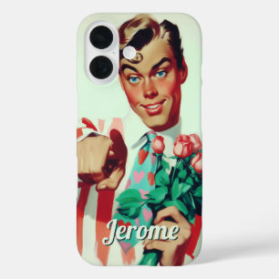 Retro Valentine Koketter Typ iPhone 16 Hülle