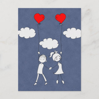 Retro Valentine Love Sweetheart Feiertagspostkarte