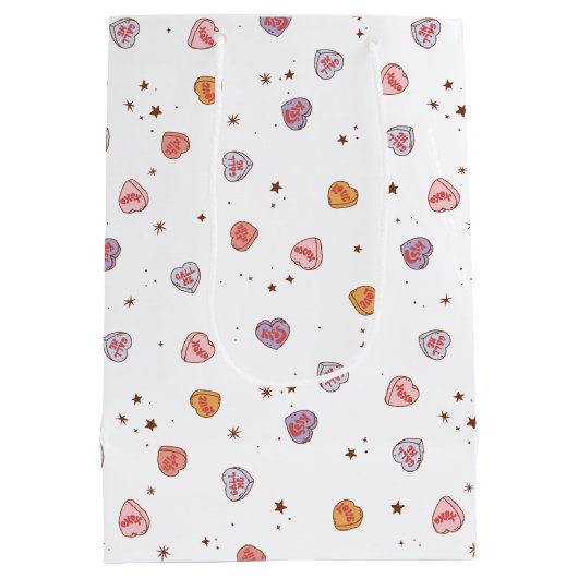 Retro Valentine Mittlere Geschenktüte (Rückseite)