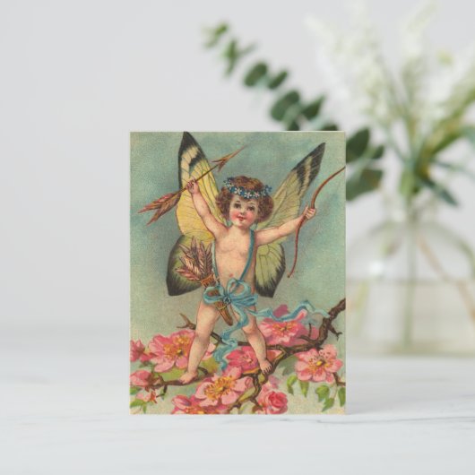 Retro Valentine Postkarte (Stehend Vorderseite)