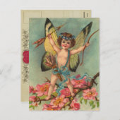 Retro Valentine Postkarte (Vorne/Hinten)