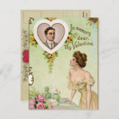 Retro Valentine Postkarte (Vorne/Hinten)
