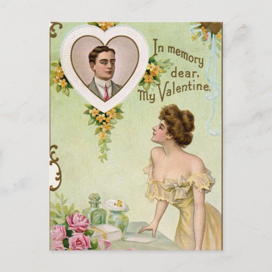 Retro Valentine Postkarte (Vorderseite)