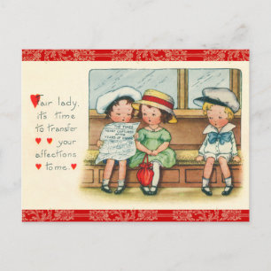 Retro Valentine Postkarte
