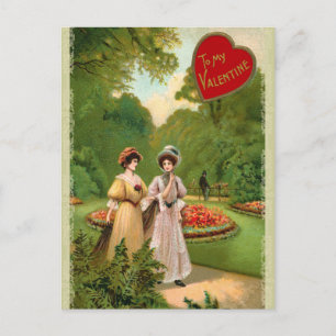 Retro Valentine Postkarte