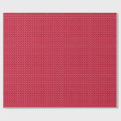 Retro Valentine Red Pink Modern Flower Pattern Geschenkpapier (Flach)