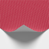 Retro Valentine Red Pink Modern Flower Pattern Geschenkpapier (Ecke)