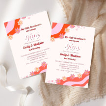 Retro Valentine Sweetheart Twin 2. Geburtstag