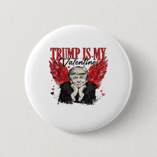 Retro Valentine Trump ist mein Valentinin Funny Tr Button
